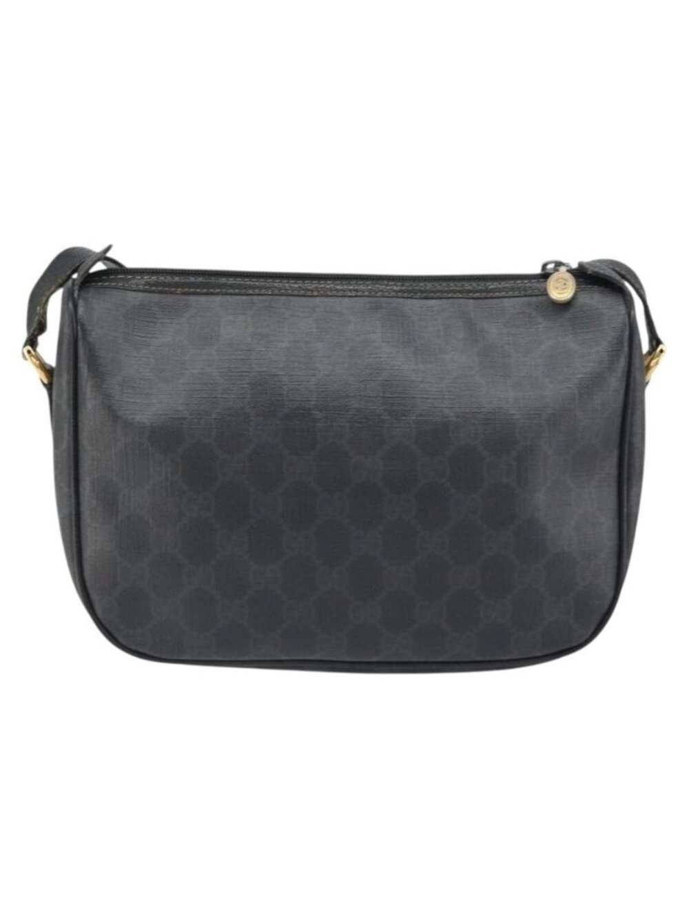 Authentic GUCCI GG Supreme Web Sherry Line Bag PVC Black Gold 89 02 077 - Picture 9 of 16